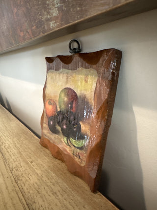 AJ - Small Fruit Wood Wall Plaque MTS|95662