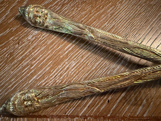 Vintage gold plated Santa serving spoon and fork RCD|123502