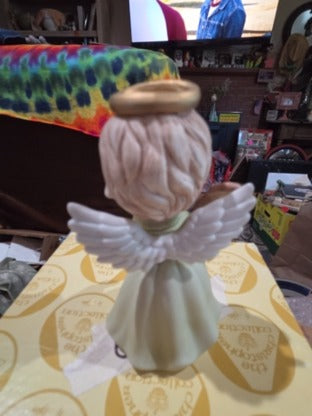 1986 LEFTON Christopher Collection Angel Playing Cello Cherub 4”
