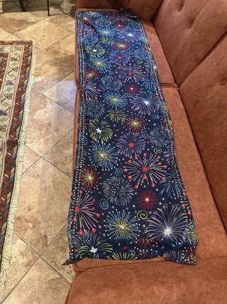 Americana Scarf with gold accent decor #62 VV MTS