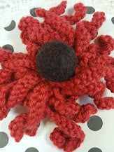 Squiggly Wool Pin 2, Red