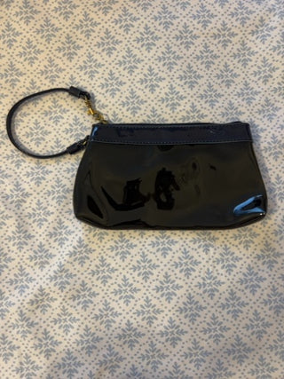 Vintage Sharif Blue Vinyl Coin/Cosemtics Zippered Pouch