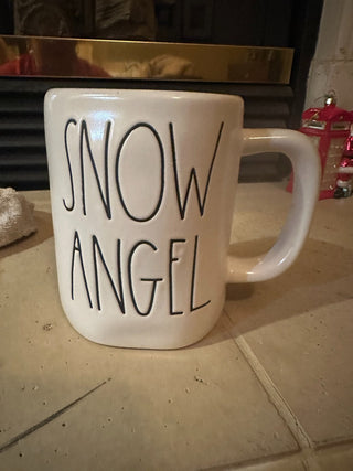 Rae Dunn Snow Angel Ceramic Mug (ret'd) RCD