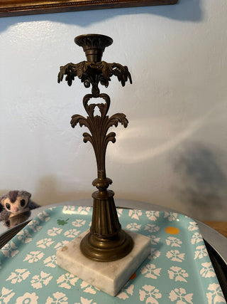 Candlestick Marble Base Fleur MTS