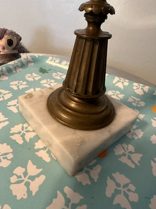 Candlestick Marble Base Fleur MTS