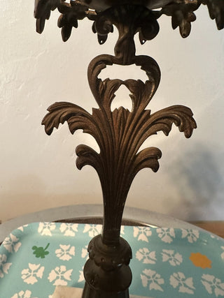 Candlestick Marble Base Fleur MTS