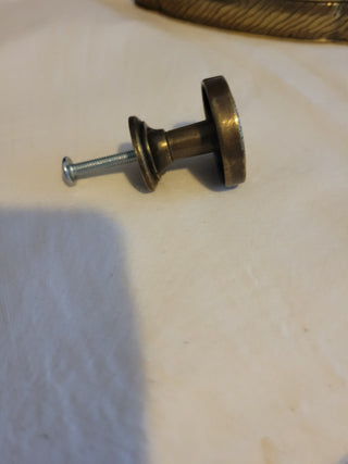 1-5/16" Metal Cabinet Knob Antique Brass Finish - each RCD