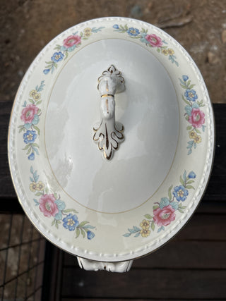 12F HOMER LAUGHLIN EGGSHELL GEORGIAN BOMBAY COVERED VEGETABLE SERVING BOWL RSV|67193