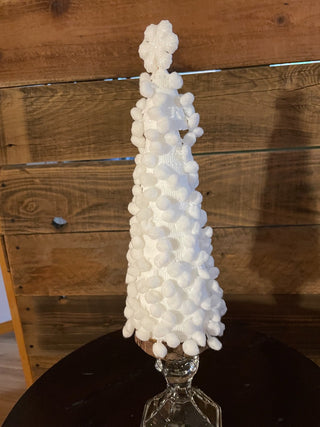 Handmade White Pom-Pom Christmas Tree~MTS|138681