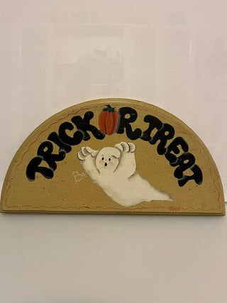 #1757 Ghost Trick or Treat Sign