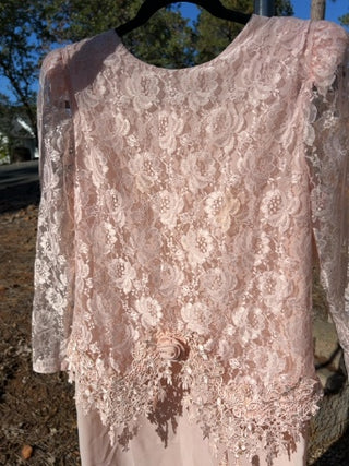 Vintage After Dark Lace Formal Dress