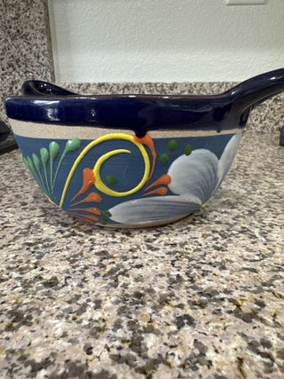 AJ - Mexican Talavera Painted Handled Bowl MTS|78030
