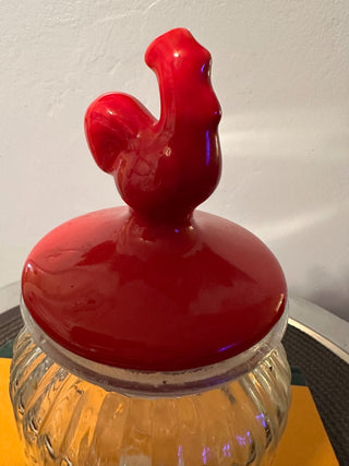 Chicken Glass Jar Red Top MTS|145040
