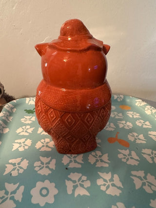 Owl Ceramic Orange Hat 7.25" MTS|116607