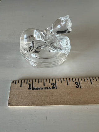 Vintage lead crystal cat figurine RSV|117081