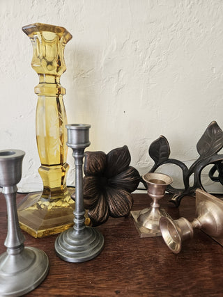 Vintage Mini Brass Candlesticks - Set of 2 (BRI) - MTS|114144