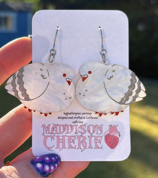White Pigeon Earrings MTS|95030