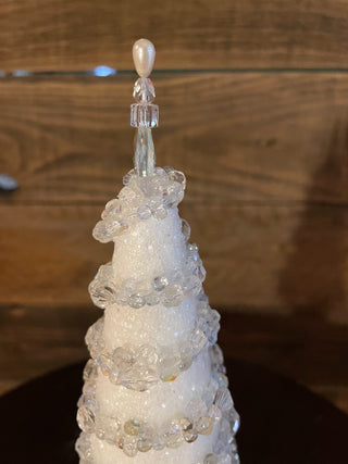 Handmade White Crystal Swirl Christmas Tree ~MTS|138677