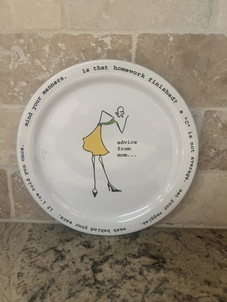 Pottery Barn "Hot Mama" Advice Plate RCD