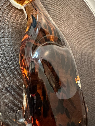 Art Glass 9in Cat Copper  MTS