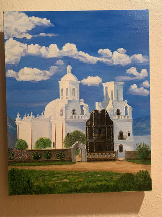 16X20 Acrylic on Canvas White Dove Church MTS
