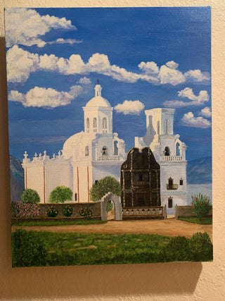 16X20 Acrylic on Canvas White Dove Church MTS