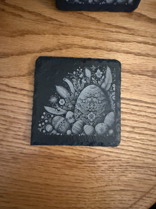 Easter Egg Engraved Slate Coasters RCD