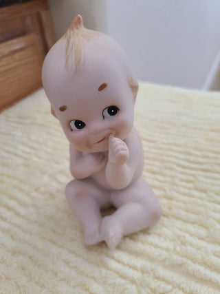 Lefton Kewpie Piano Baby Bisque Porcelain Figurine RCD|85948