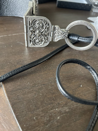 Brighton Blk leather belt RSV|92018