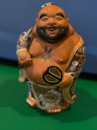 Vtg. Kutani Buddha (porcelain), hand painted, "Kutani Logo on bottom 7"