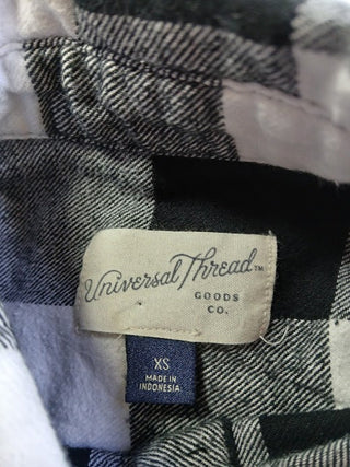 Flannel Shirt, Black & White Med.