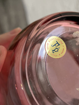 Boho Glass Red and Gold Decanter MTS|113472