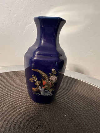 Vase Cobalt Blue Pheasant  MTS|91212