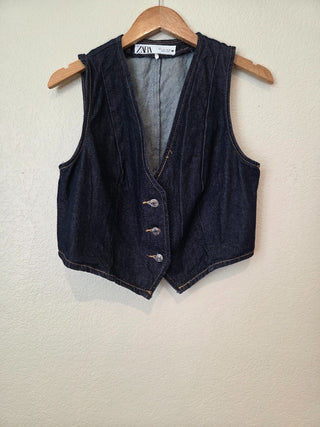 NEW! 07N Zara 100% cotton denim vest RSV|157165