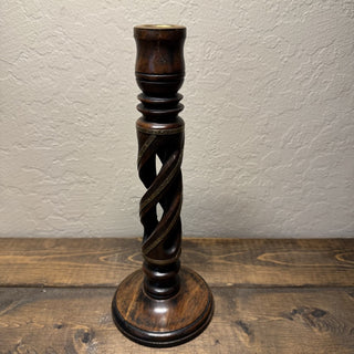 Vintage Wooden Barley Twist Candlestick MTS|130438