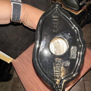 MCM Balinese Dancer Gilner Pottery of California Hand Painted Black Gold 1950's #62 VV MTS|117592