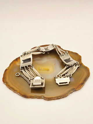 Mexican silver faces bracelet RSV|132406