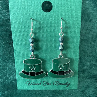 St. Patrick's Day hat earrings RSV