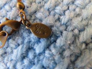 Faux turquoise necklace on ribbon RCD|73504