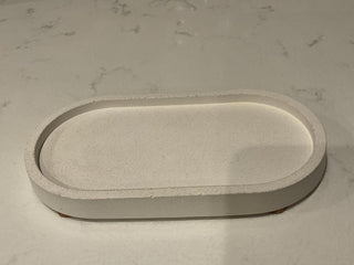 Handmade 7 " Cement Oval Tray|109563