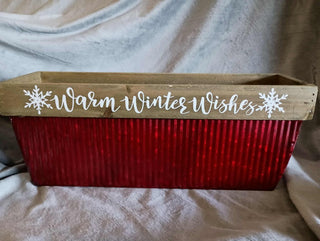 vintage warm wishes tin holder rsv|123425
