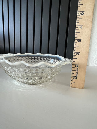 Moonstone hobnail ruffle bowl RSV