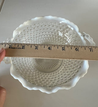 Moonstone hobnail ruffle bowl RSV