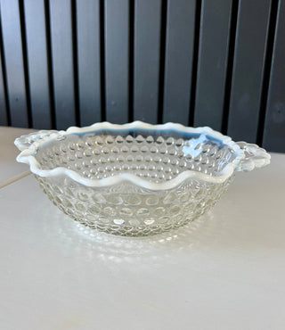 Moonstone hobnail ruffle bowl RSV