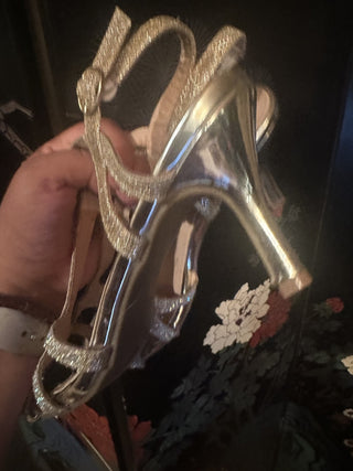 Vla Pinky Gold Sparkly Shoes #63 VV MTS|100889