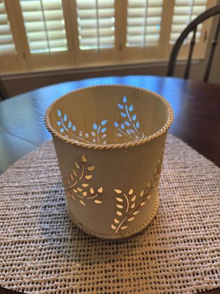 Metal Leaf Design Candle/Tealight Holder RSV|103019