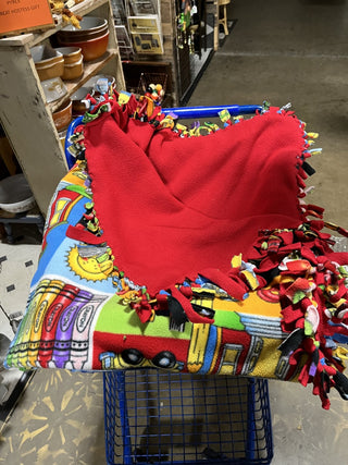 “School Days” Fleece Tie /Knotted Blanket RCD|122552