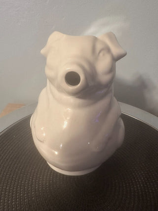 Pitcher White Pig Ceramic USA Pottery MTS