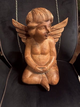 Angel Wooden Large Statue Beautiful Top Piece #47 VV MTS