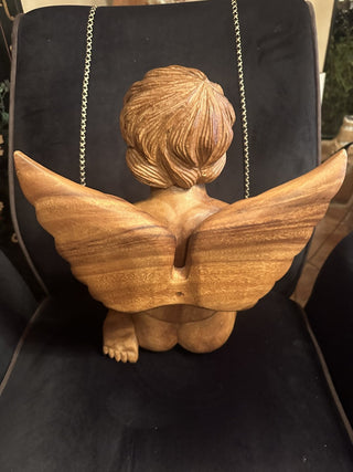 Angel Wooden Large Statue Beautiful Top Piece #47 VV MTS